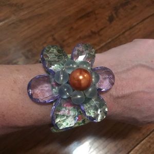 flower cuff bracelet